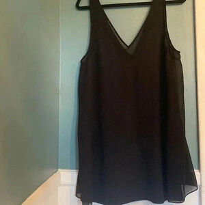 Ted Baker London - black sleeveless deep V tunic/mini dress- size medium